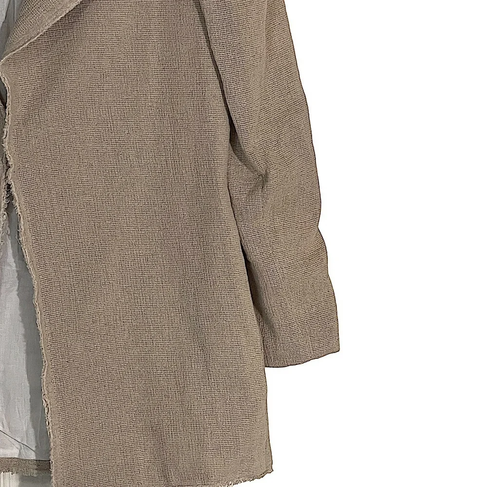 Something Navy Tan Linen Blend Lined Blazer Jacket Size XXS - Picture 11 of 14